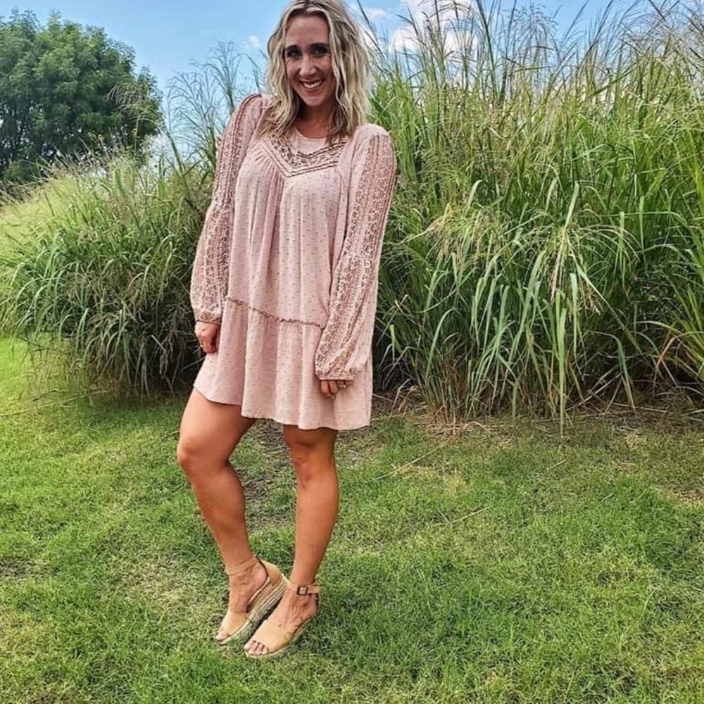 Lace Flowing Tunic Dress